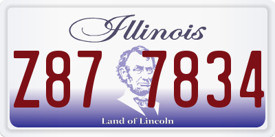 IL license plate Z877834