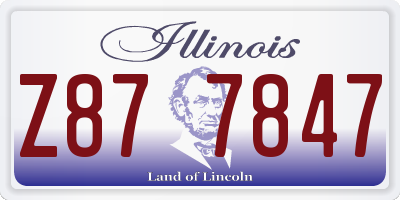 IL license plate Z877847