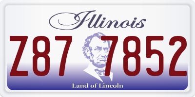 IL license plate Z877852