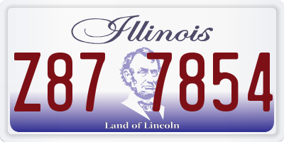 IL license plate Z877854