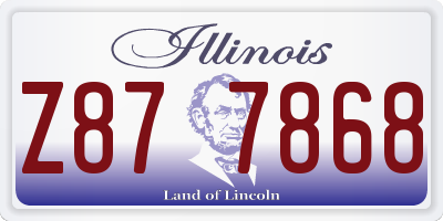 IL license plate Z877868