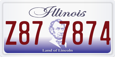 IL license plate Z877874