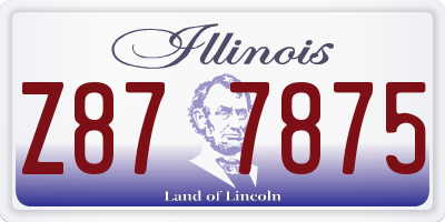 IL license plate Z877875