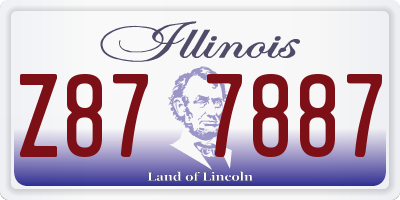 IL license plate Z877887