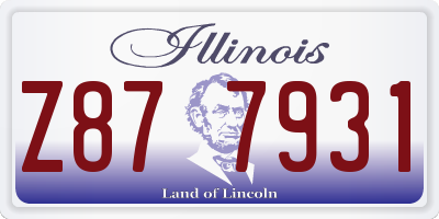 IL license plate Z877931