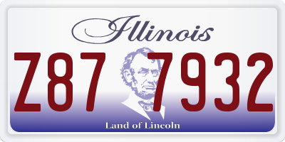 IL license plate Z877932