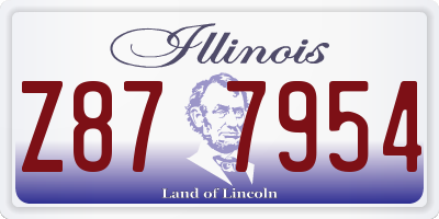 IL license plate Z877954