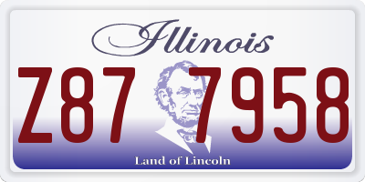 IL license plate Z877958