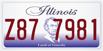 IL license plate Z877981