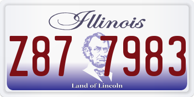 IL license plate Z877983