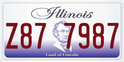 IL license plate Z877987