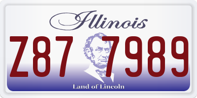 IL license plate Z877989