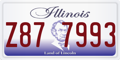 IL license plate Z877993