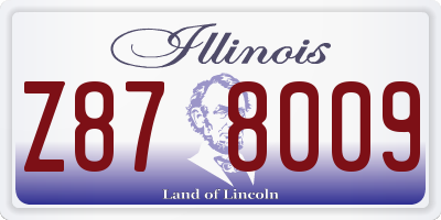 IL license plate Z878009