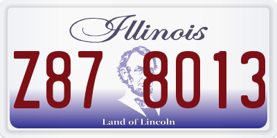 IL license plate Z878013
