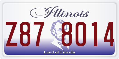 IL license plate Z878014