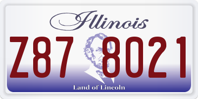 IL license plate Z878021