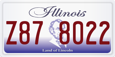 IL license plate Z878022