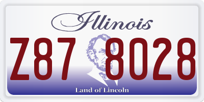 IL license plate Z878028