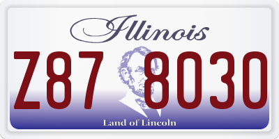IL license plate Z878030