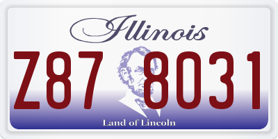 IL license plate Z878031