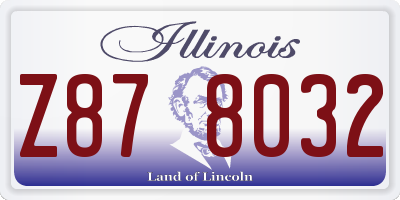 IL license plate Z878032