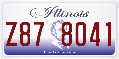 IL license plate Z878041