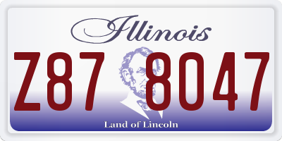 IL license plate Z878047