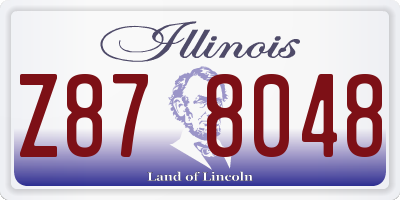 IL license plate Z878048