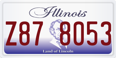 IL license plate Z878053