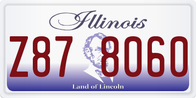 IL license plate Z878060