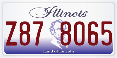 IL license plate Z878065