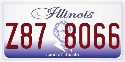 IL license plate Z878066
