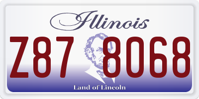 IL license plate Z878068