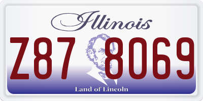 IL license plate Z878069