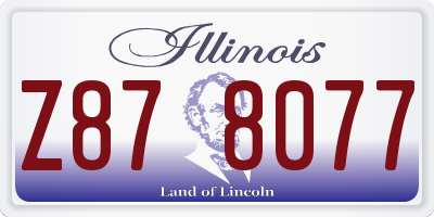 IL license plate Z878077