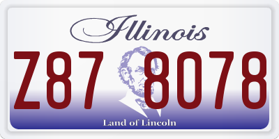 IL license plate Z878078