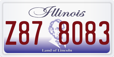 IL license plate Z878083