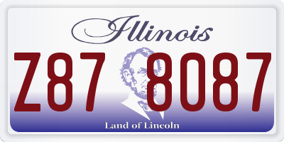 IL license plate Z878087