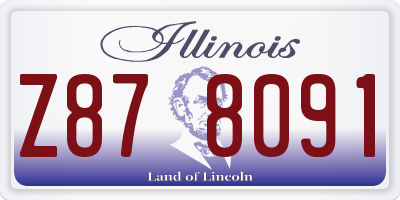 IL license plate Z878091
