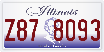 IL license plate Z878093