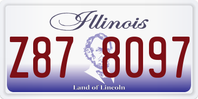 IL license plate Z878097