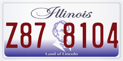 IL license plate Z878104