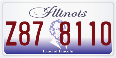 IL license plate Z878110