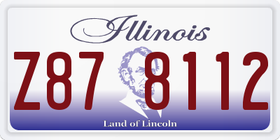 IL license plate Z878112