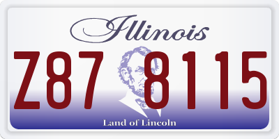IL license plate Z878115
