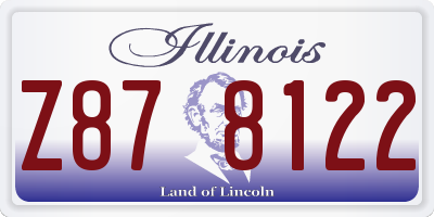 IL license plate Z878122