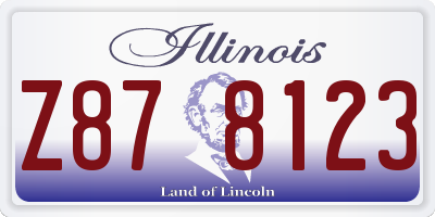 IL license plate Z878123