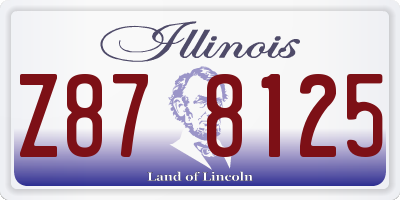 IL license plate Z878125