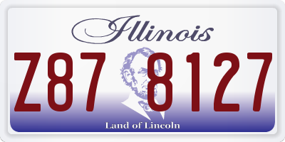 IL license plate Z878127